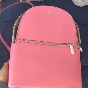 Perry Leather Large Backpack (bright pink)